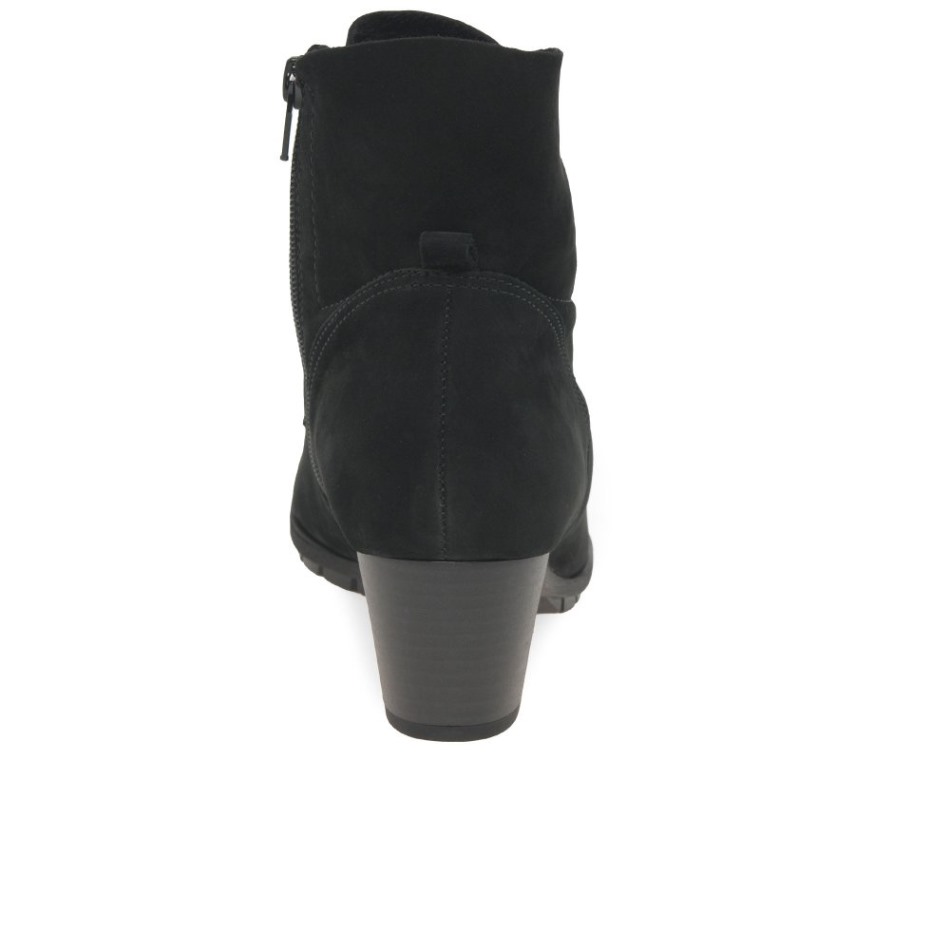 Gabour | Bottines Femme Optimum En Nubuck Noir Exclusives